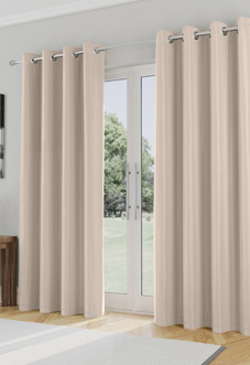 Supersoft Eyelet, Beige - Ready Made Curtains